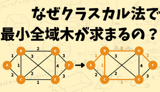 【これでわかる！】どうしてクラスカル法で重み付きグラフの最小全域木が求まるのかを1つずつ丁寧に証明してみた